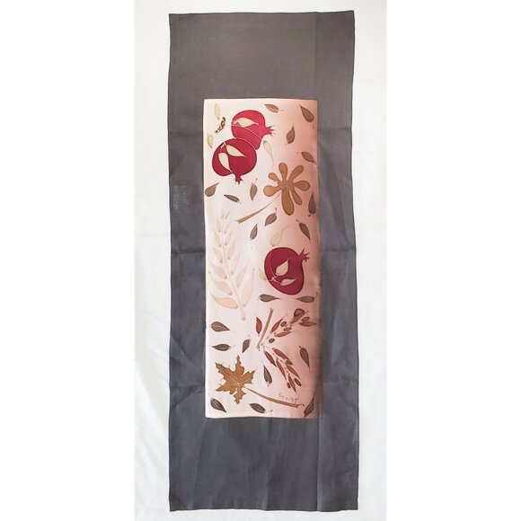 Edna Ron Hand painted Judaica Gift Bread Cover Shabat Shalom Challah Cover Silk - Picture 7 of 8